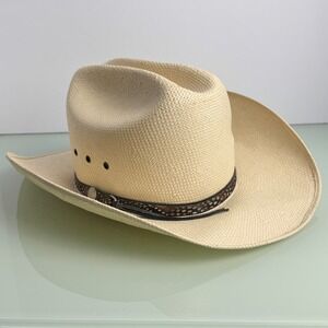 Bailey U-Rollit Shantung Panama Cowboy Hat Size 7 1/8 Made in USA